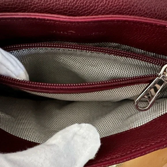 Rebecca Minkoff Burgundy Chevron Shoulder Bag crossbody bag - Picture 10 of 16